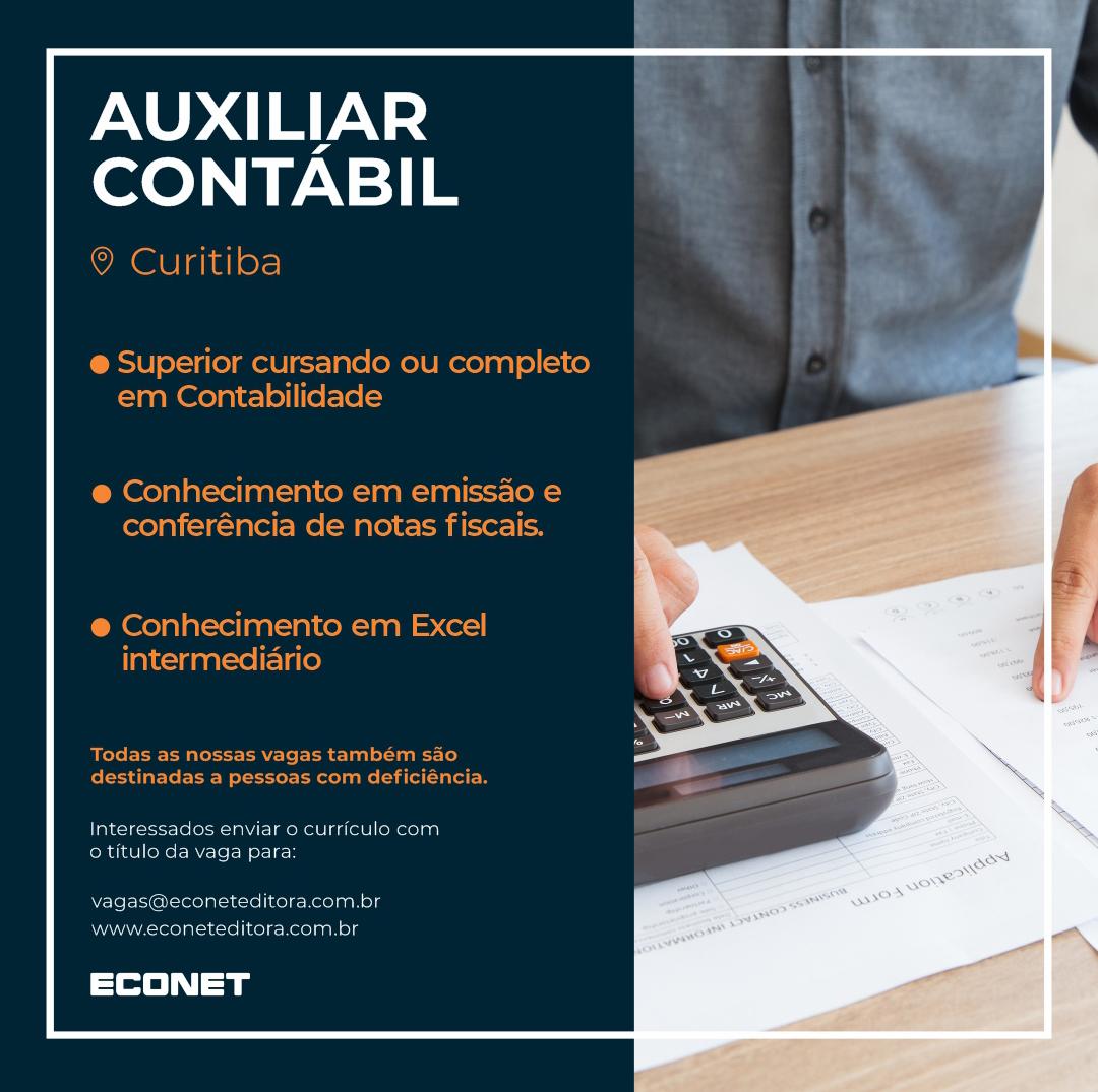 Auxiliar Cont Bil Central De Carreiras Uniopet